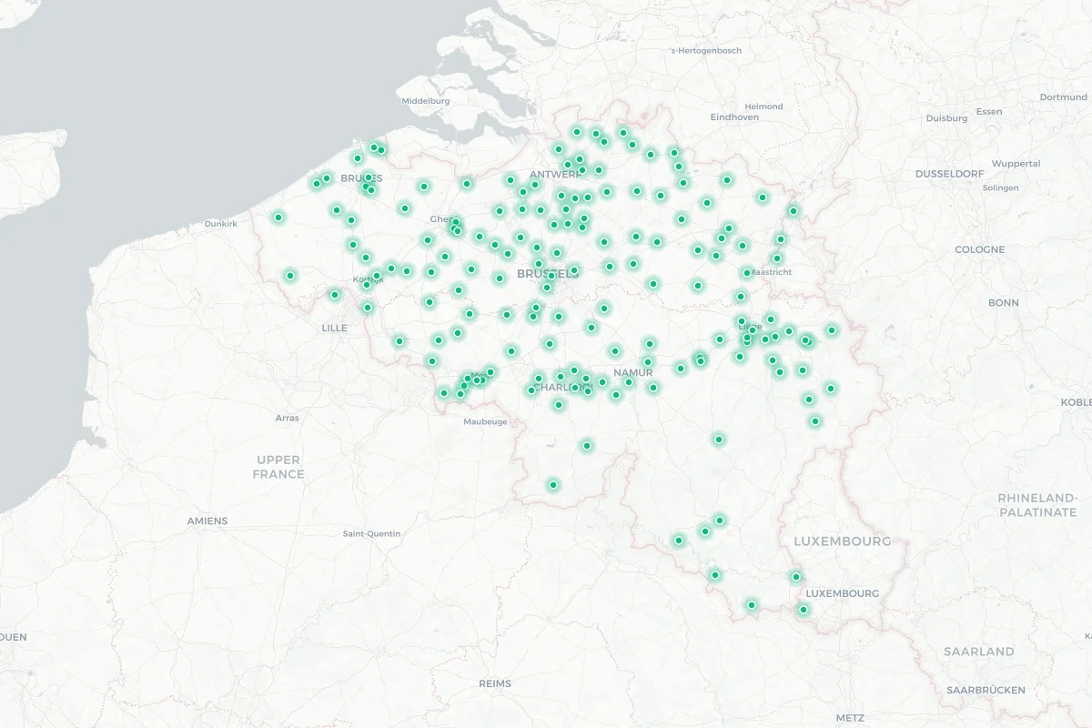 Hubo location map